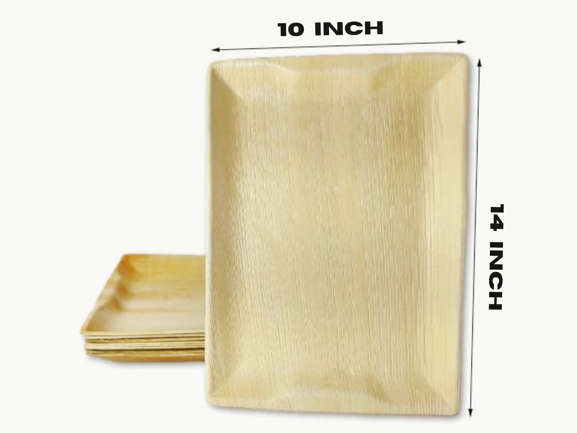 Palm Leaf Rectangle Platter Tray 14" x 10" Inch - Vedessi
