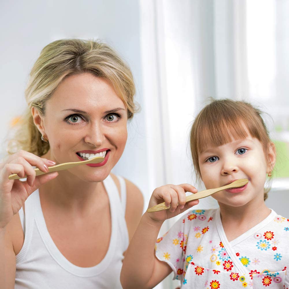 10 Pack Organic Bamboo Toothbrush - Vedessi