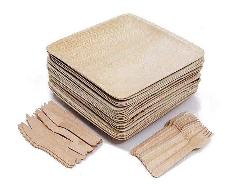 Palm Leaf Square - Plates Set - Vedessi