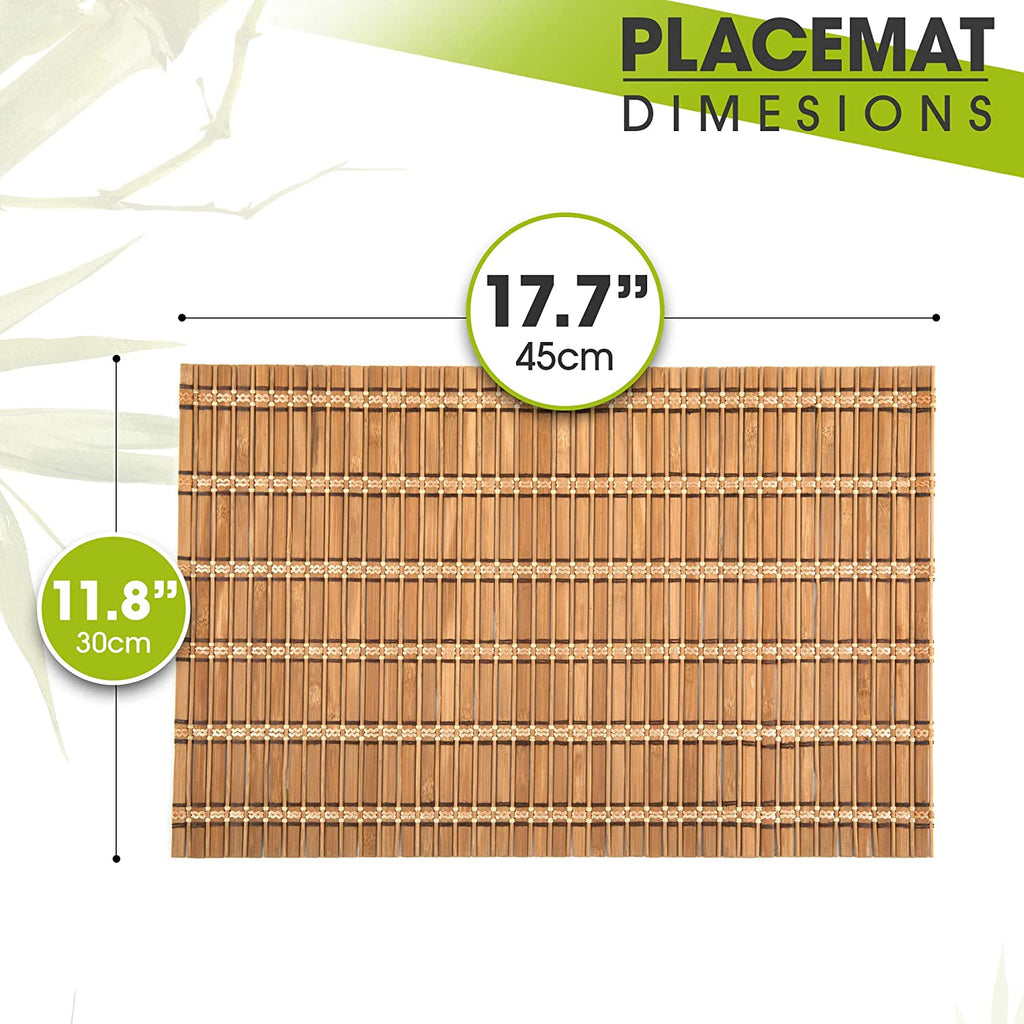 Bamboo Placemats – 4 pcs Table Runner - Vedessi