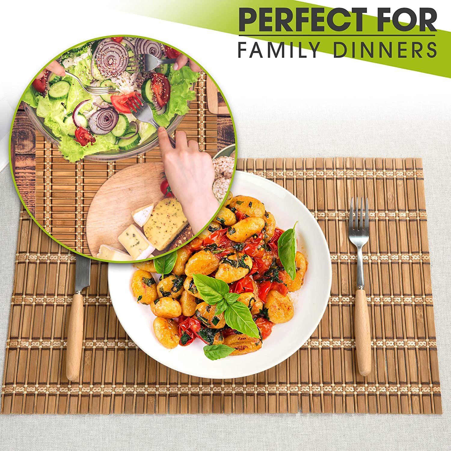 Home Essentials Tapas Serving Set - Square Bamboo Paddle Appetizer Tray  with 4 Porcelain Bowls - White Ramekin Set - Bed Bath & Beyond - 30397561