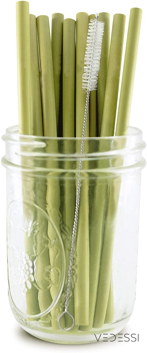 Organic Bamboo Reusable Straws - 10 pc - Vedessi