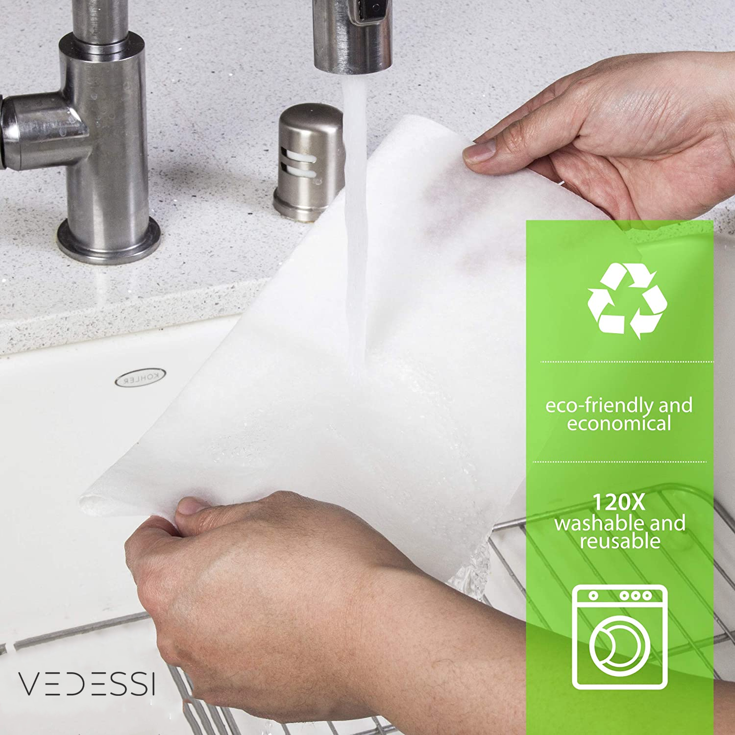 Bamboo Towels - Heavy Duty Eco Friendly - Vedessi