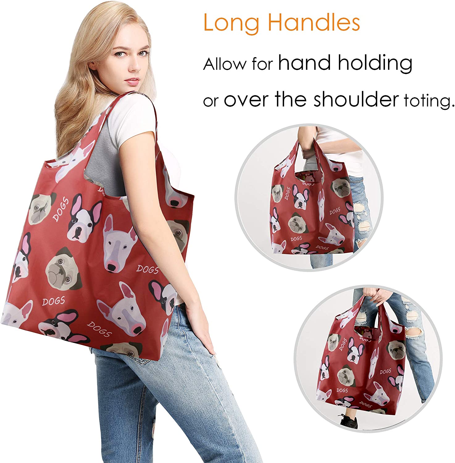 Eco-Friendly Shopping Bags - 6 Pc - Vedessi