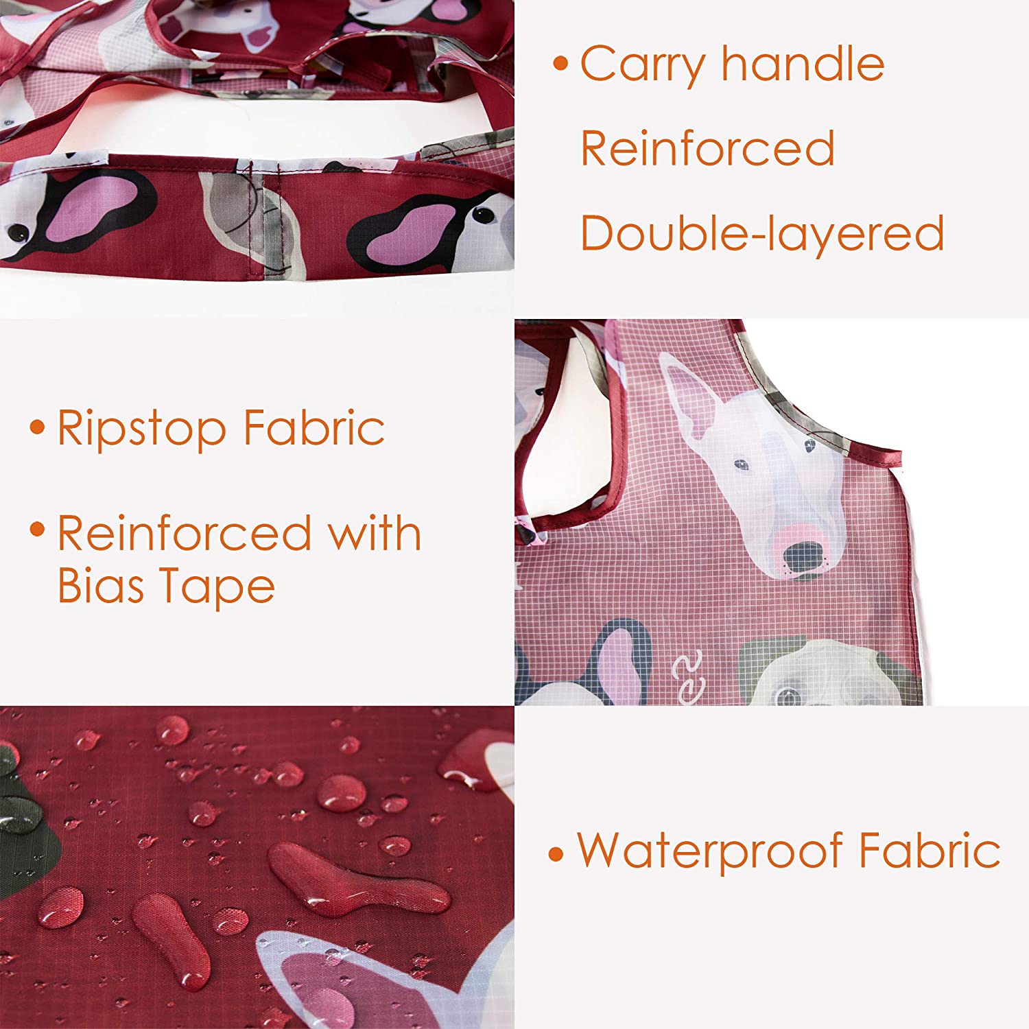 Eco-Friendly Shopping Bags - 6 Pc - Vedessi