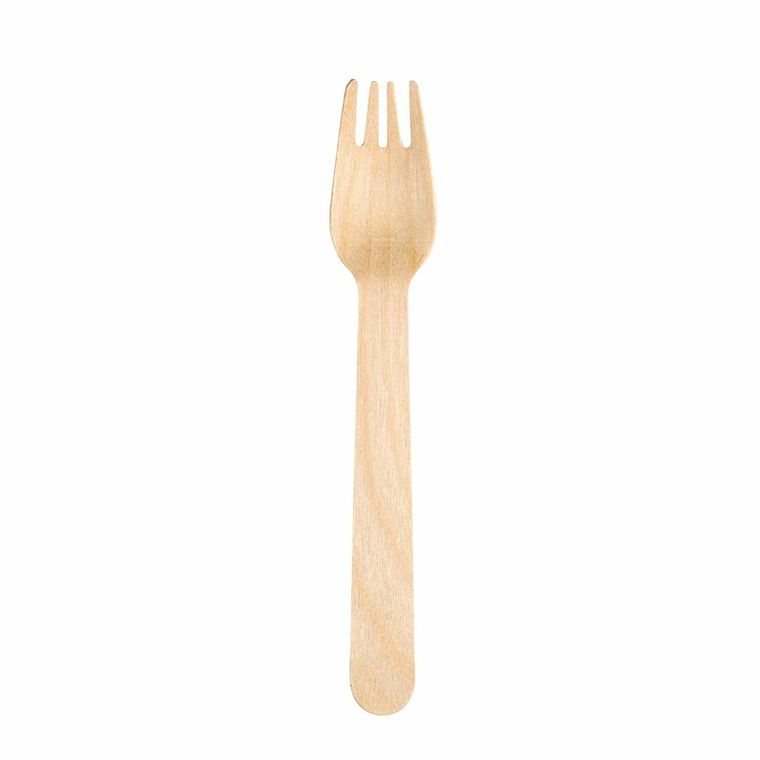 Wooden Disposable Cutlery | Forks - Knives - Spoons - Pack of 100 - Vedessi