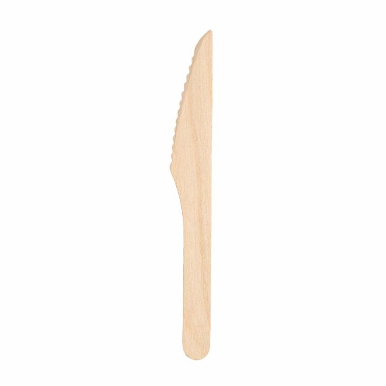 Wooden Disposable Cutlery | Forks - Knives - Spoons - Pack of 100 - Vedessi