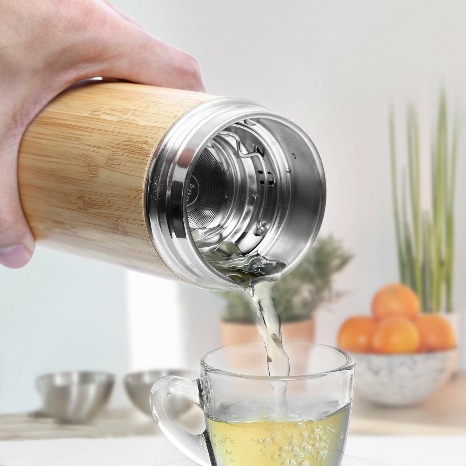 Bamboo Tumbler with Strainer - Vedessi