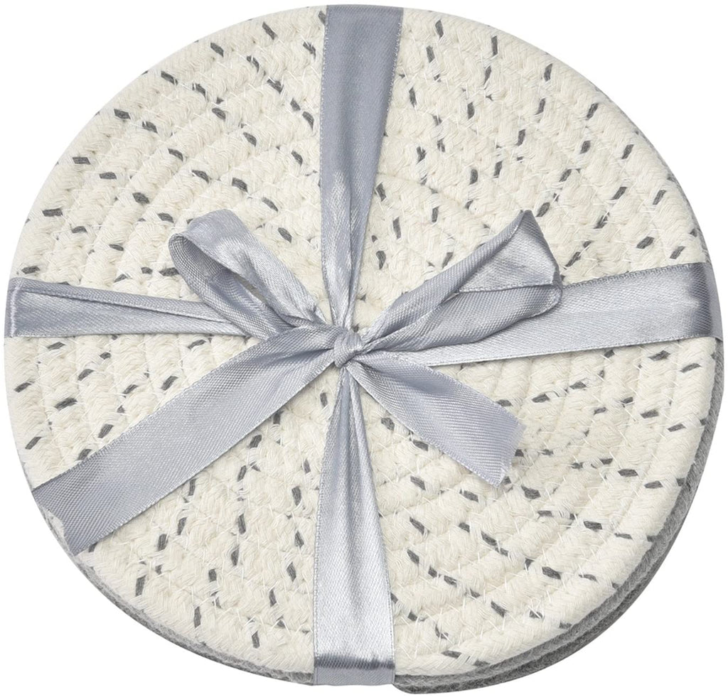 Potholders Set Trivets Set 100% Pure Cotton - (Set of 3) Stylish Coasters - Vedessi