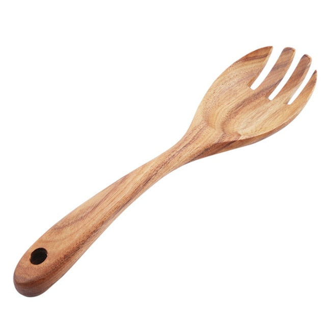 Wooden Salad Serving Spoons - Set of 2 - Vedessi