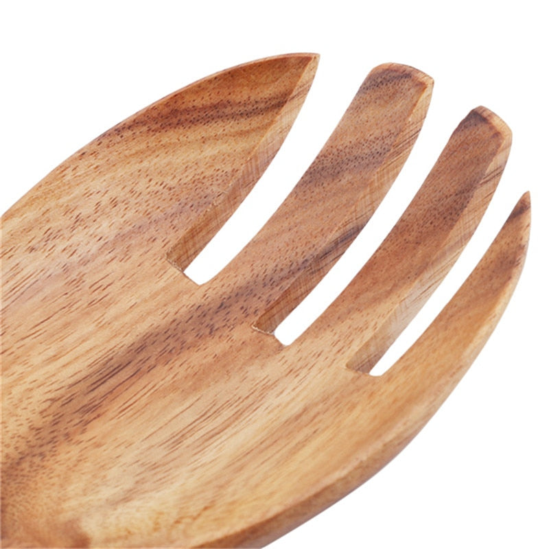 Wooden Salad Serving Spoons - Set of 2 - Vedessi